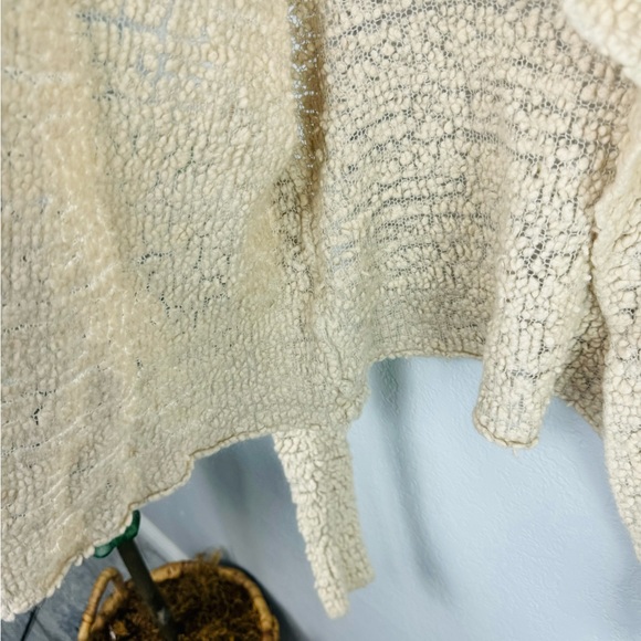 James Perse Open Drape Cotton Sherpa Textured Cardigan - Picture 5 of 8